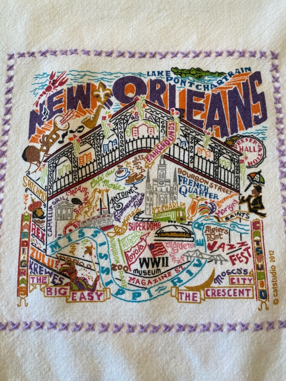 New Orleans Kitchen Towel by Cat Studio